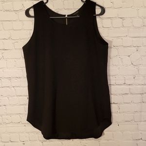 Women's Black Ann Taylor Tank Sleeveless Top Blouse Medium